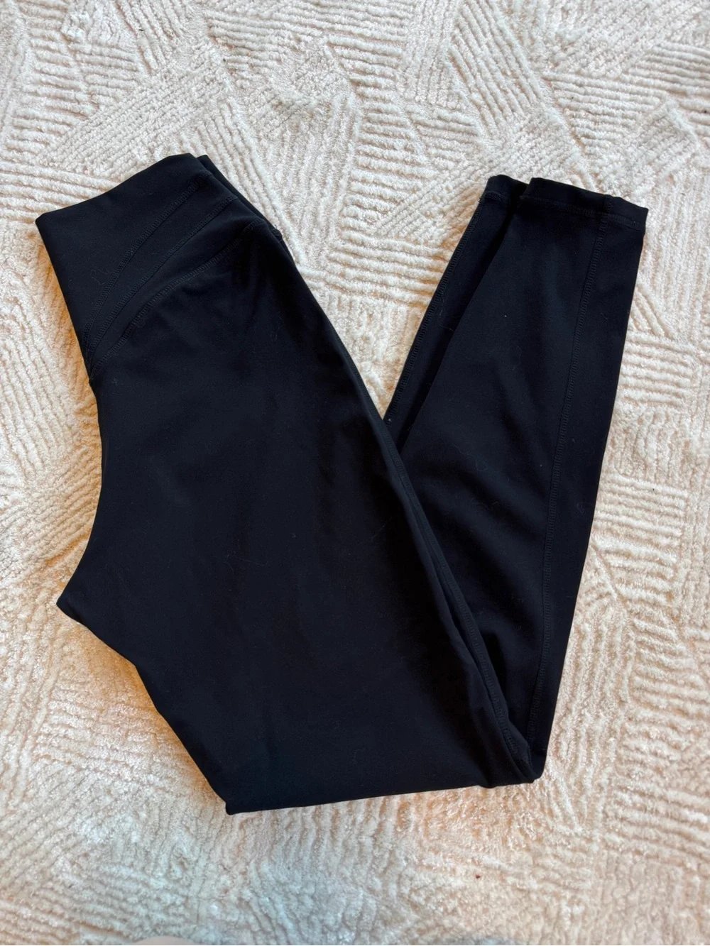 AOXJOX Black High Waisted Sculpting Leggings Medium M Gym Yoga Booty Contour - Picture 2 of 12